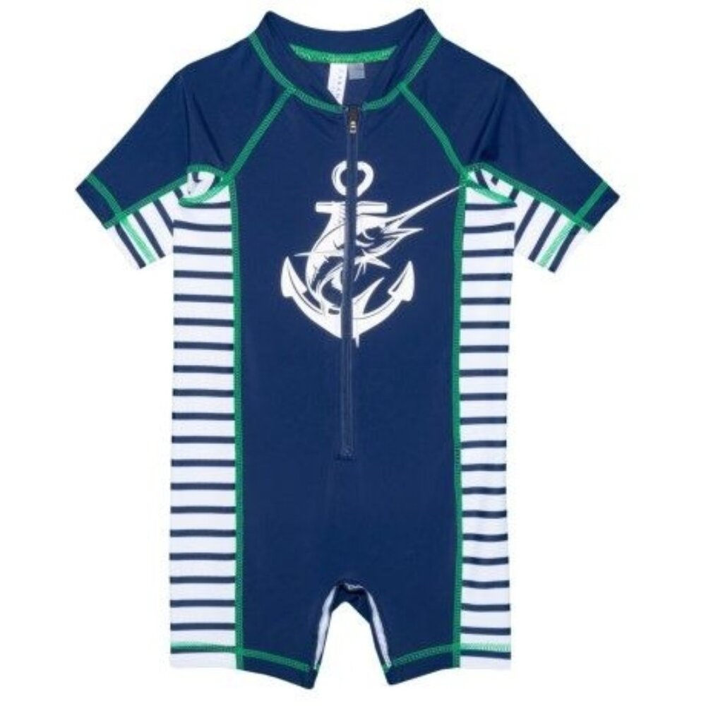 Cabana Life, Infant' UPF 50+ Swordfish Rash guard - Size 6-12 Mos